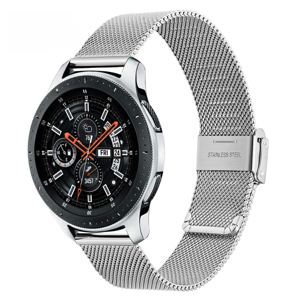 Набор часов для galaxy watch 46 мм/active 2 40 мм 44 ремешок 20 22 сетка Миланская Нержавеющая