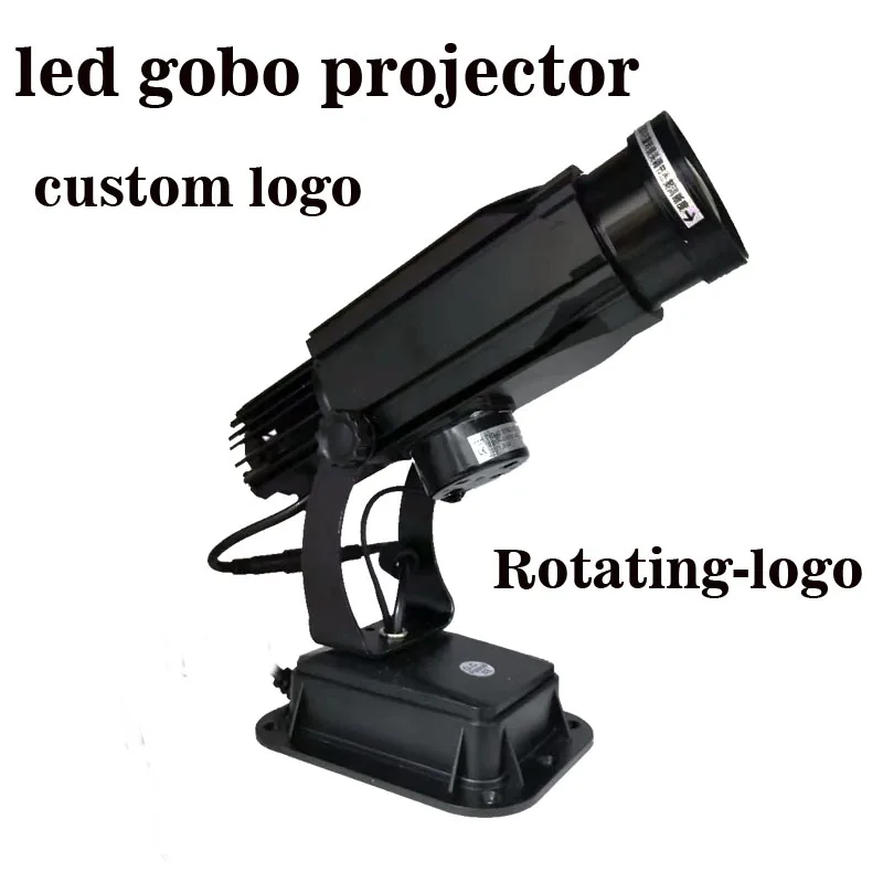 35W LED GOBO Projector Light Logo Projector Lamp with Remote Control and Rotating Pattern for Wedding Festival Company Store Advertising Sign,Silver