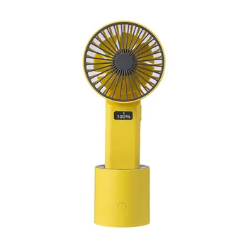 

1PCS Portable Mini Fan Digital Display Shaking Head Handheld Fan USB Rechargeable Fan Travel Outdoor Home Office Desk Fans