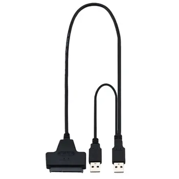 

NEW USB 2.0 to SATA 22pin Cable for 2.5inch HDD Hard Drive Solid State Drive in Stock! 2.5 Inch HDD about 50cm Black ACEHE