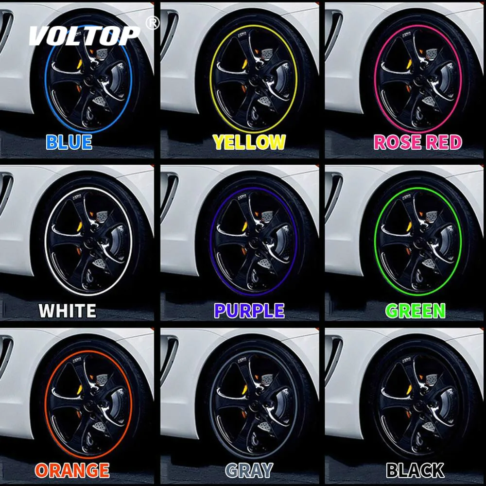 

8M Car Wheel Protection Wheel Sticker Decorative Strip Tire Protection Care Cover Drop Boat Car Shape Modification