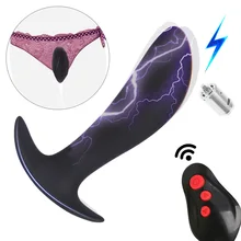 Electric Shock Anal Vibrator For Adult Wireless Remote Dildo Butt Plug Sex Toys For Men Prostate Massage Female G Spot Stimulate