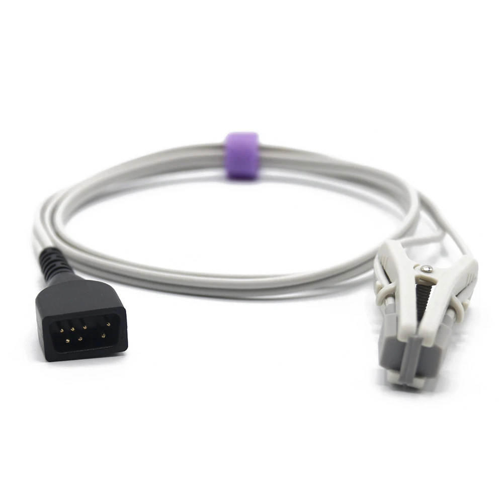Nonin 7 Pins Pulse Oximeter Probe Veterinary Spo2 Sensor Ear Clip , 1m Short Cable Accessories