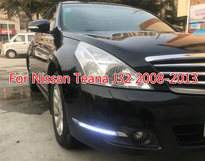 

LED Daytime Running Light For Nissan Teana J32 2008 2009 2010 2011 2012 2013 Yellow Turn Signal Relay Waterproof Car 12V LED DRL