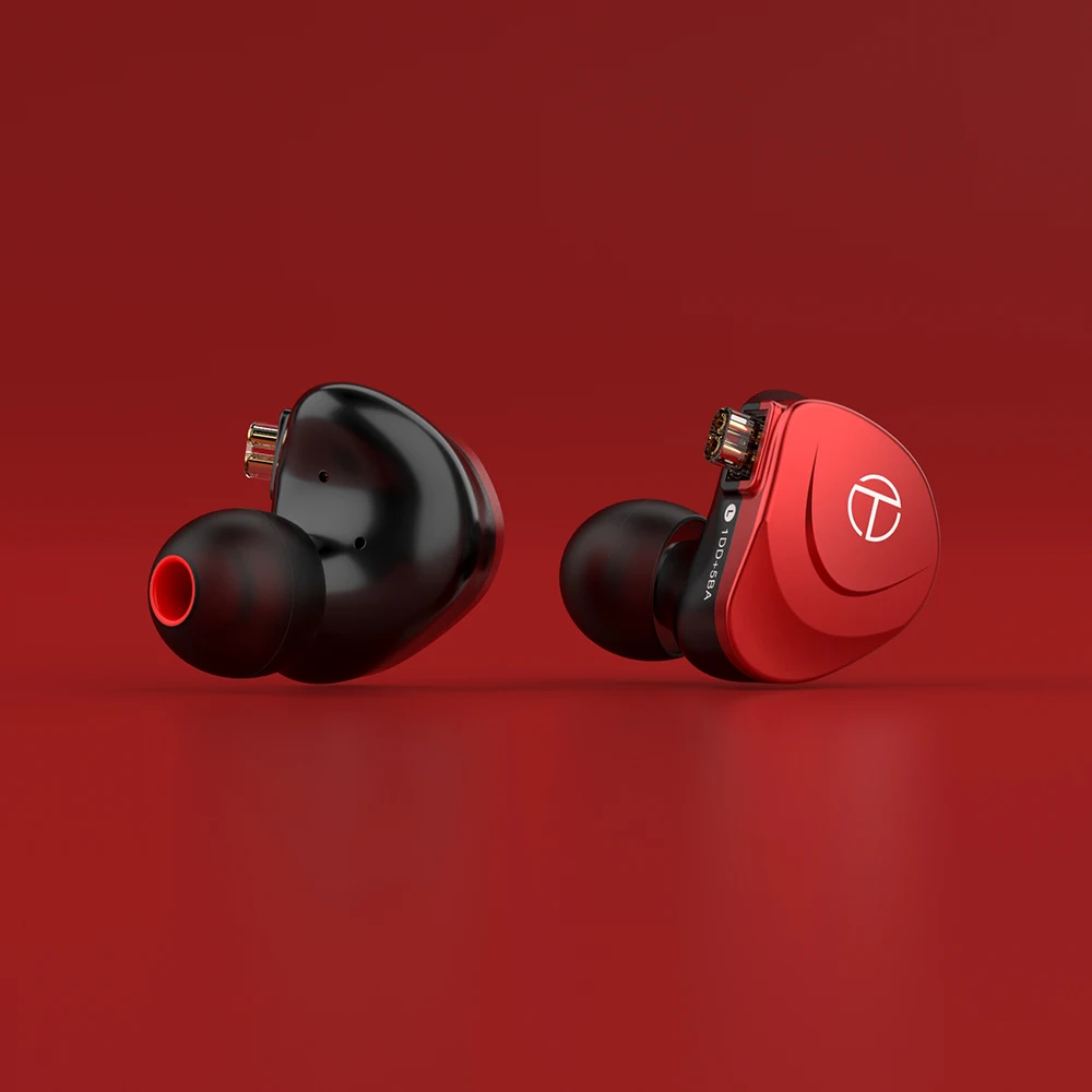 TRN V90S 5BA+1DD Metal Headset Hybrid HIFI Bass