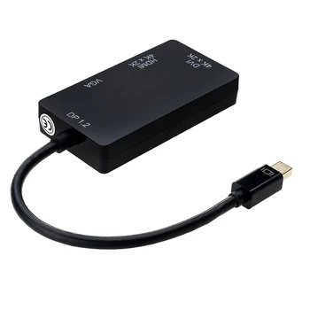

DP 1.2V to DVI VGA HDMI 4K Adapter 3-in-1 Multifunction Converter for Computer PC Projector GK99