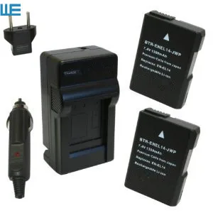Черный EN-EL14 RU EL14 ENEL14A EL14 EL14A Батарея+ Зарядное устройство для Nikon ENEL14 D5600 D3500 d5200 d5100 d3100 d3200 D3400 P7100 P7800, df - Цвет: Черный
