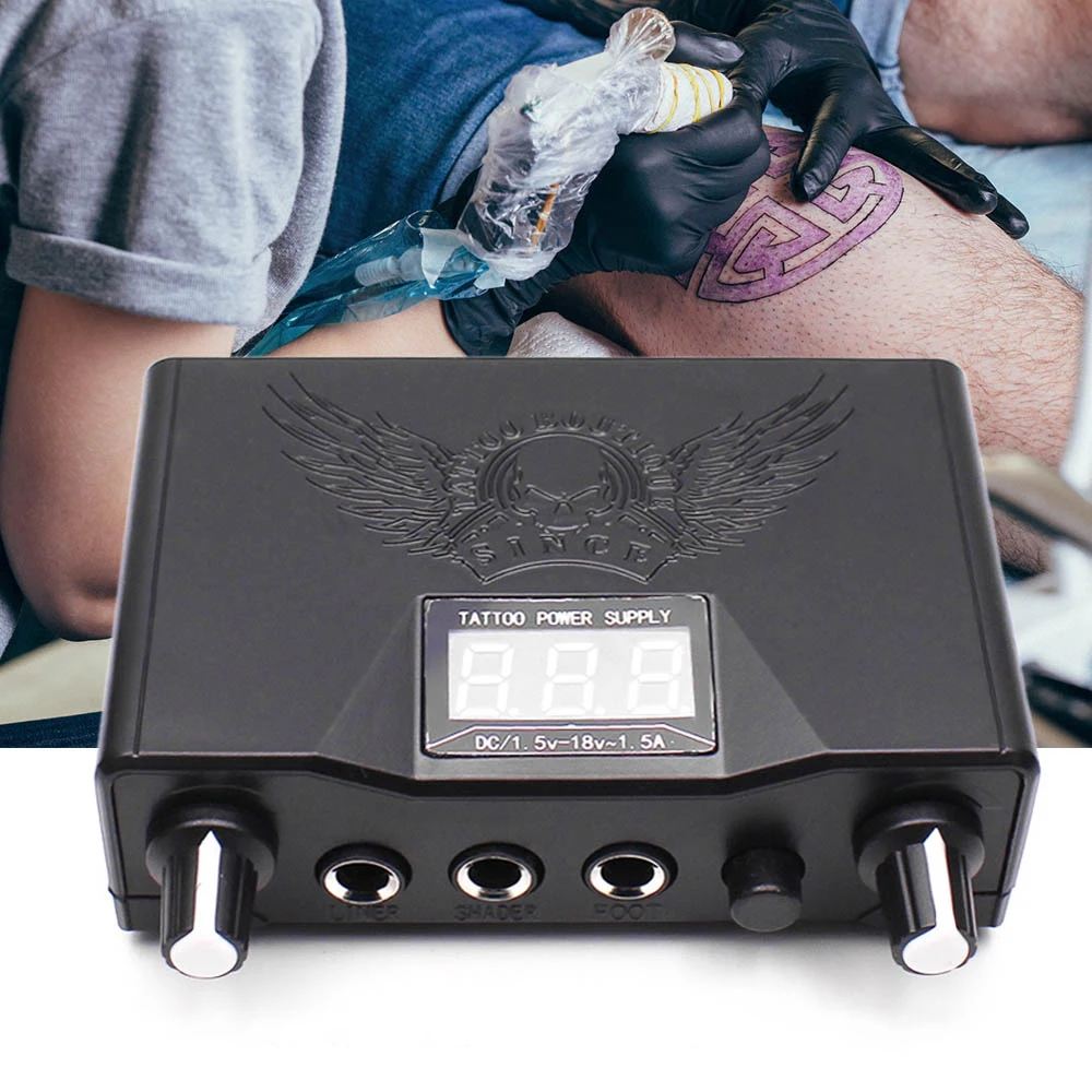 

Pro Tattoo Power Supply For Liner Shader 3 Jacks With LCD Display Permanent Makeup Tattoo Power Supplies Tattoo Machine
