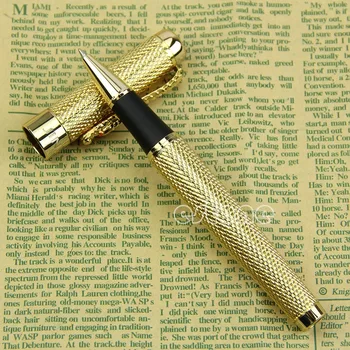 

Luxury JINHAO 1200 Noblest Golden Dragon clip M roller ball pen stationery office school supplies brand metal best gift