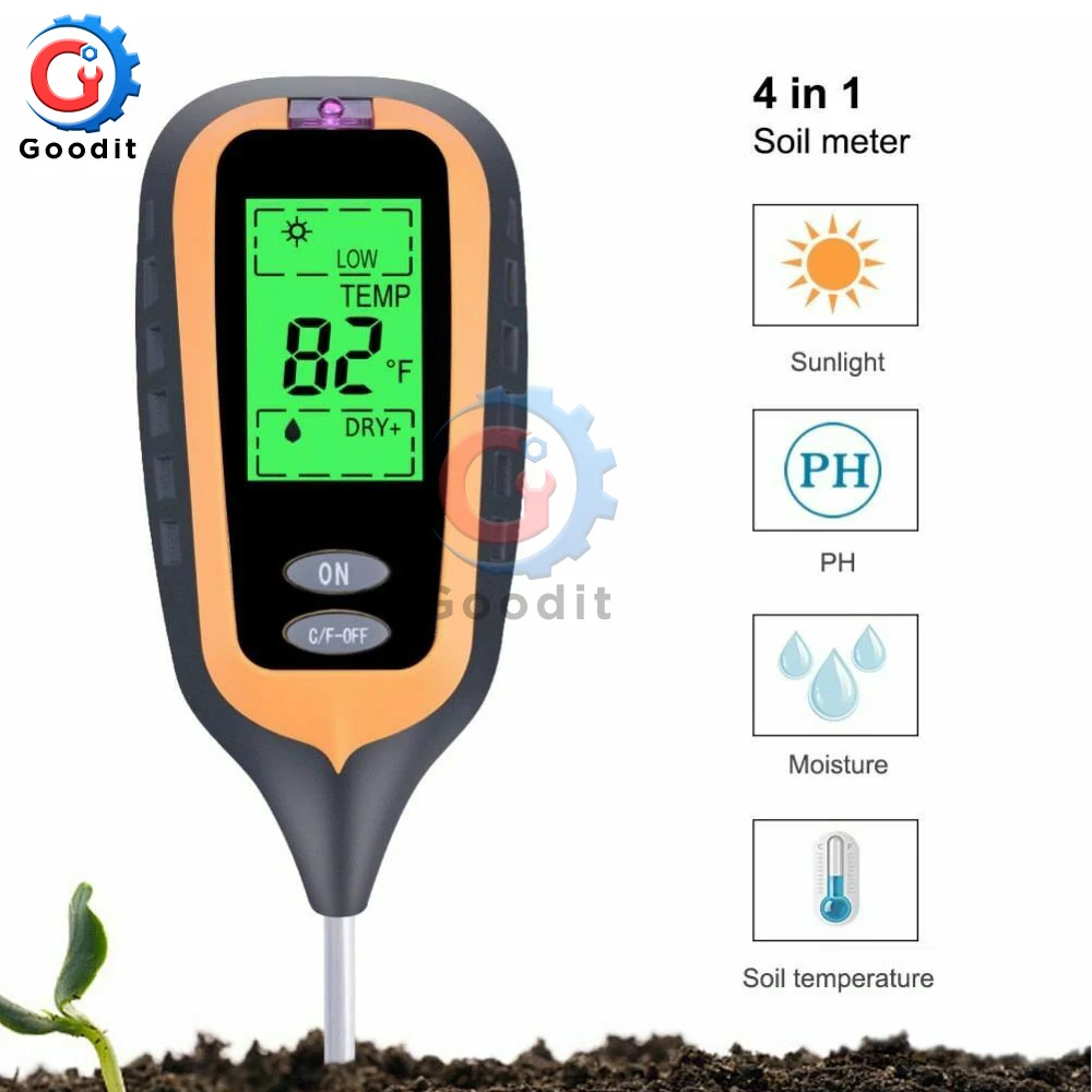 3 4 5 в 1 CL2 измеритель кислотности почвы анализатор почвы PH Измеритель влажности температура солнечного света интенсивность анализ измерений кислотность щелочи
