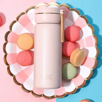 

High Quality Thermos Cup Straight Protable Multi Functional Water Bottles Travel Coffee Thermosfles Metal Thermos Flask HH50BW