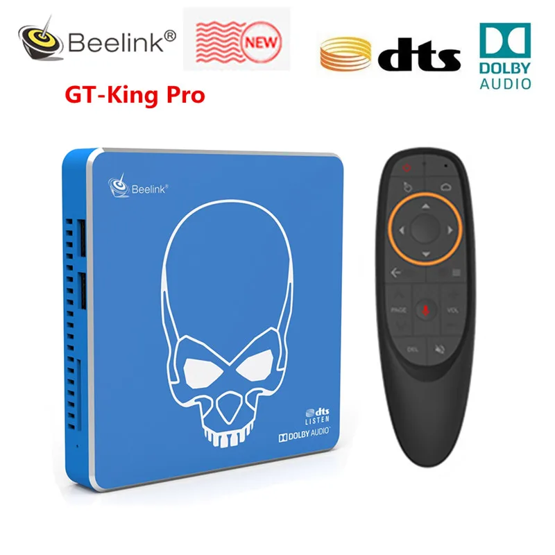 

New Arrival Beelink GT-King Pro Hi-Fi Lossless Sound TV Box with Dolby Audio Dts Listen Amlogic S922X-H Android 9.0 4GB 64GB
