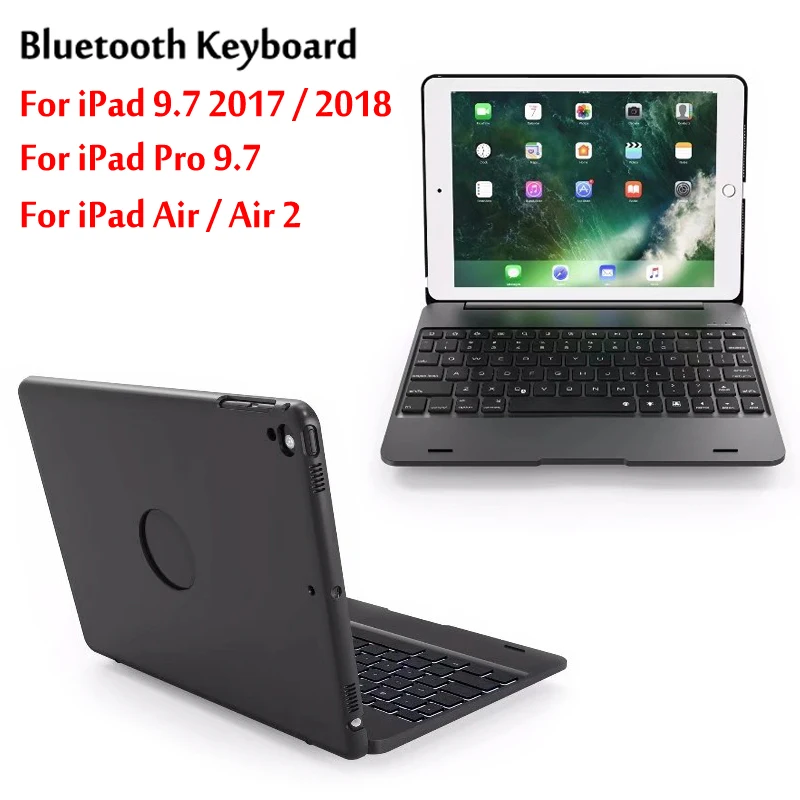  Top Flip Keyboard for Apple iPad 9.7 2017 2018 5th 6th Generation Bluetooth Keyboard Case for iPad 