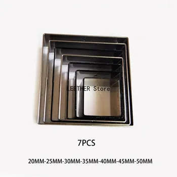 

7pcs/set Japan Steel Blade Rule Die Cut Steel Punch Square Cutting Mold Wood Dies for Leather Cutter for Leather Crafts