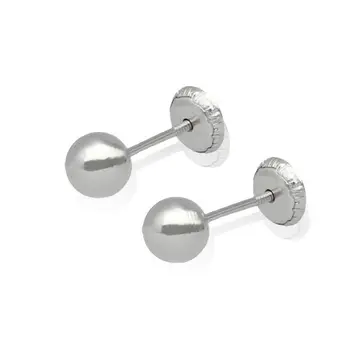 

Dormilion earrings for newborn with white gold ball