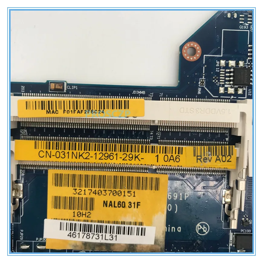 Высокое качество для E4310 Материнская плата ноутбука CN-031NK2 031NK2 31NK2 NAL60 LA-5691P с I7-620M ЦП работает хорошо