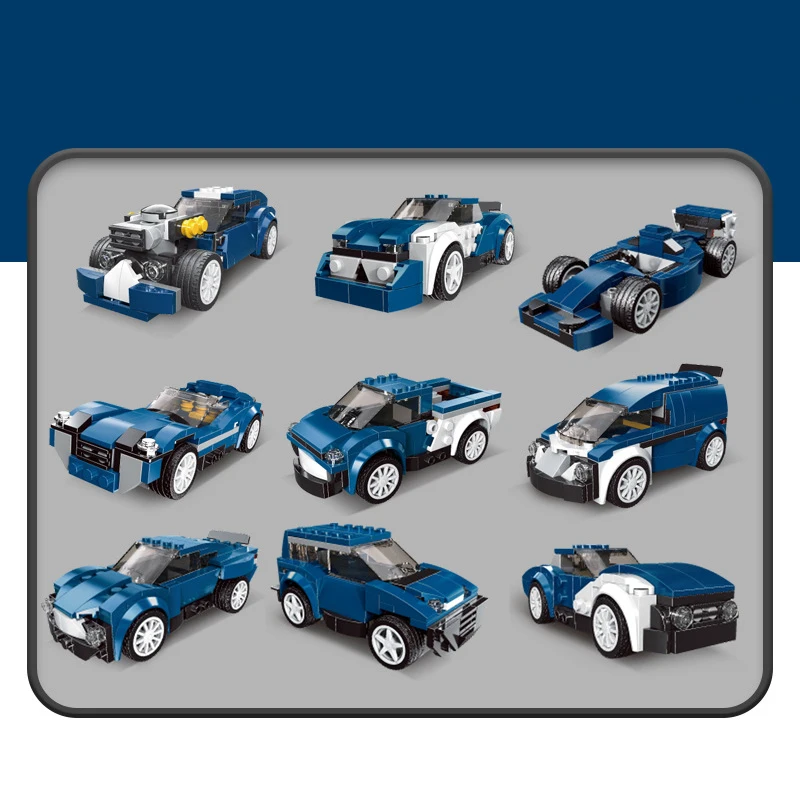 8 styles lego Racing car Building blocks Speed car Racers figures DIY models
