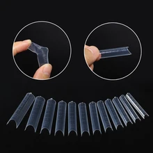 Tp limpar dupla formas do sistema de unhas cobertura completa rápida construção gel molde dicas moldes extensão do prego formas superiores para unhas dicas