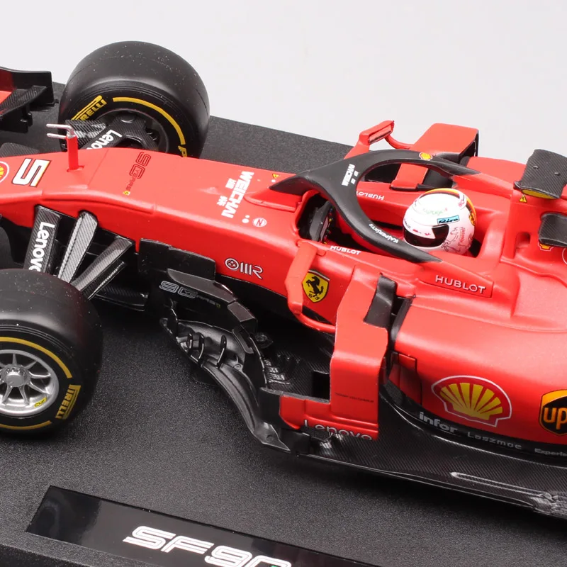 1/18 весы большой BBurago Формула гоночный автомобиль dirver SF90 № 16 Charles Leclerc № 5 Себастьян игрушечные машинки модели автомобилей