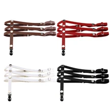 Стильные женские эластичные готические искусственная кожа Подвязки Пояс эластичный ноги упряжка Бедро кольцо держатели для носков