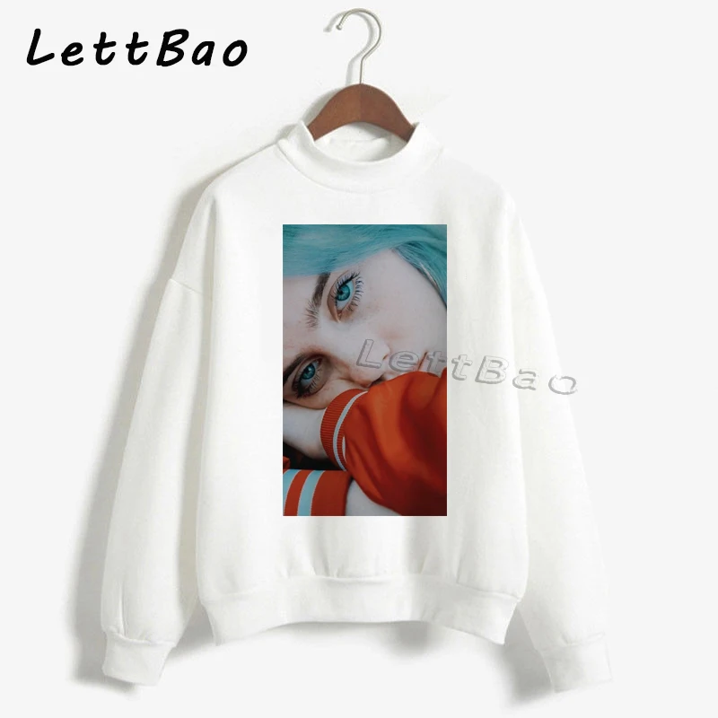 2 Billie Eilish толстовки уличная толстовка женская Эстетическая Sudaderas Harajuku Готическая Женская негабаритная толстовка зимнее пальто для женщин - Цвет: 2
