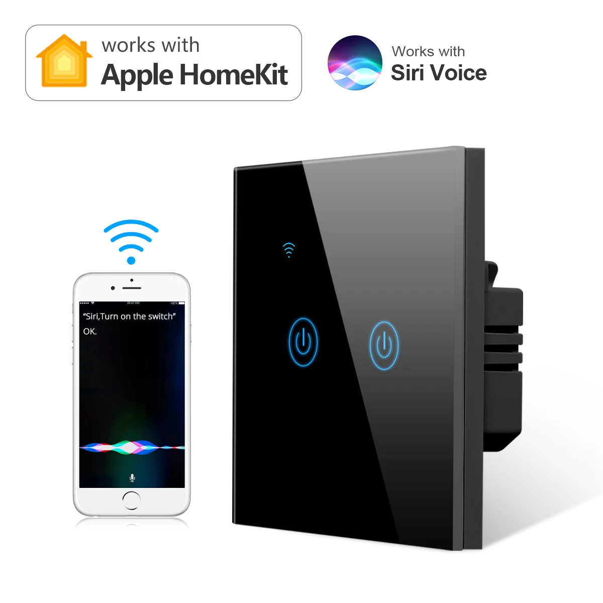Сенсорный выключатель для умного дома inteligente Apple Homekit wi-fi переключатель домашний