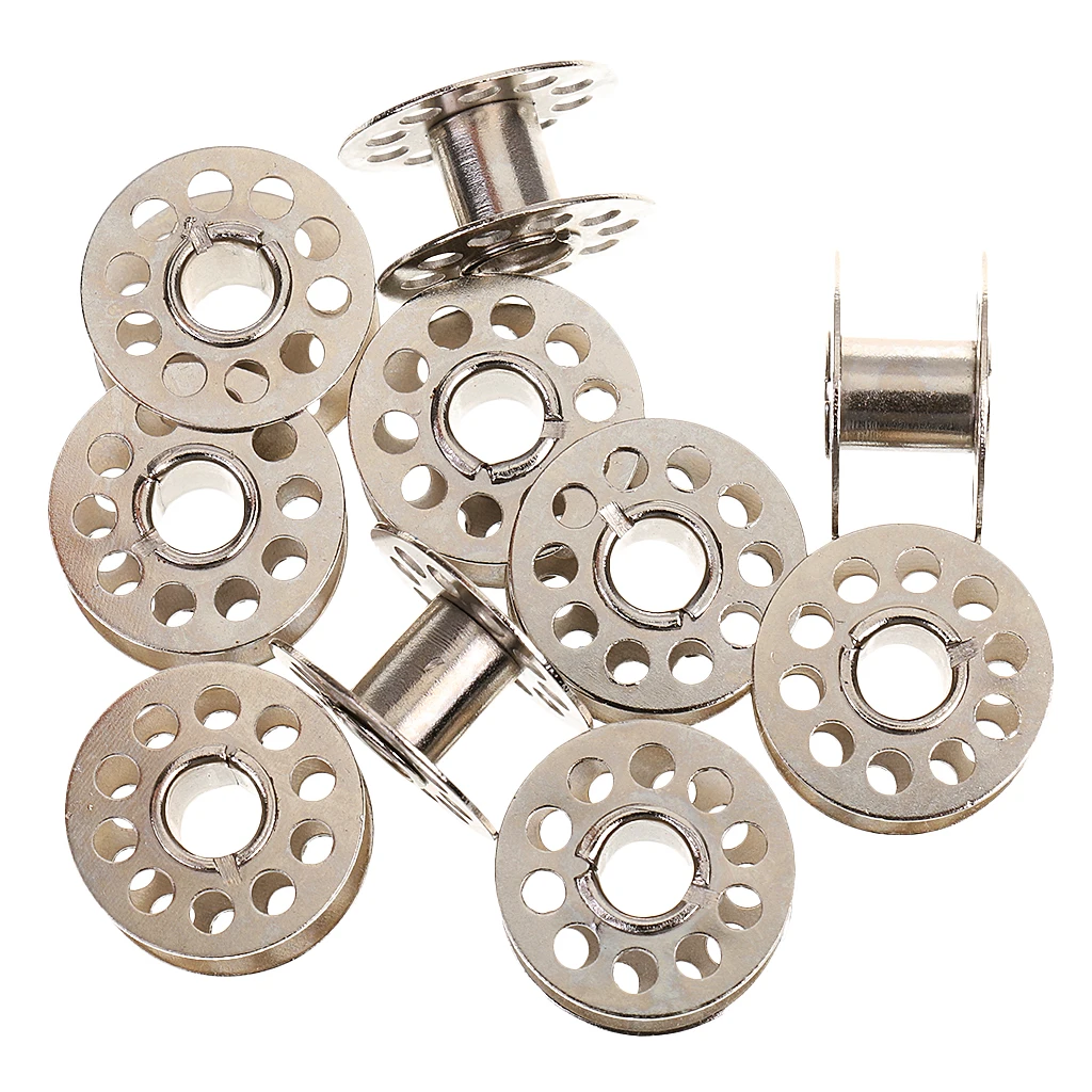 10pcs Metal Sewing Machine Metal Bobbin Spool Case Old Sewing Machine Parts