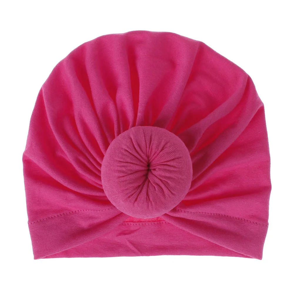 Пончик детские шляпы кепки новорожденных шляпа хлопок детская шапочка шапка детская чалма для девочек новорожденных реквизит для фотосъемки - Цвет: 7