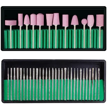 

Boxed Nail Drill Head Set For Polishing Machine Electric Manicure Drills Head Nail Drill Accessories & Bits QX20
