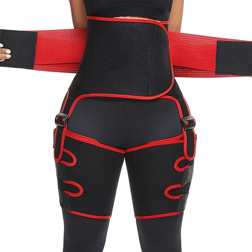 

High Waist Thigh Trimmer Women Neoprene Sweat Shapewear Slimming Leg Body Shapers Adjustable Waist Trainer Slimming Belt