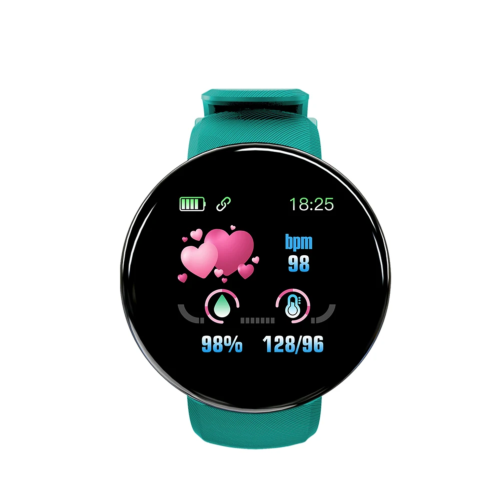 Watch D18 color screen smart bracelet heart rate blood pressure call information waterproof step counter sports Wristband Watch D18 color screen smart bracelet heart rate blood pressure call information waterproof step counter sports Wristband