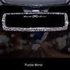 Rhinestone Car Interior Rearview Mirror Decor Charm Crystal Bling Diamond Ornament Rear View Mirror Cover Women Auto Accessories ► Photo 3/6