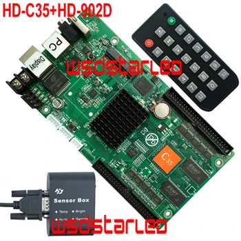 

HD-C35+HD-902D Temperature+Humidity+Brightness Sensor Asynchronous full color LED screen control card HD-C30