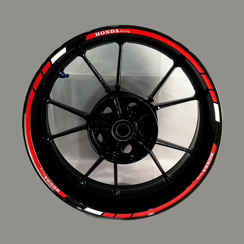 Для honda cbr10001000rr 600600r 300R CBR650F мотоциклетные наклейки на колеса Водонепроницаемый Светоотражающие накладки для обода спереди и сзади на заказ внутренний обод
