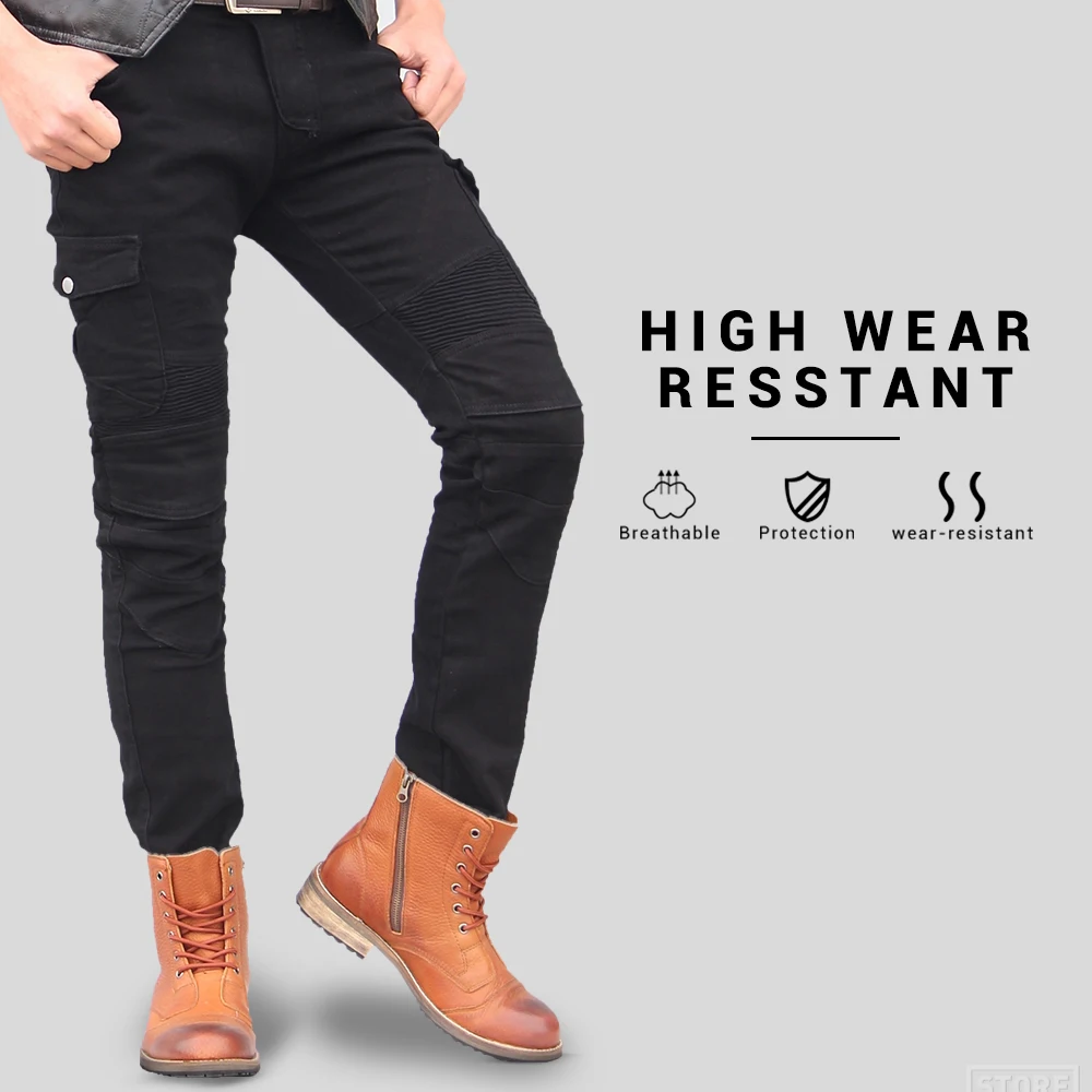 Motorcycle Pants Moto Protection Motocross Jeans Rodilleras Moto Jeans Men Motorcycle Motocross Pants Four Seasons Breathable