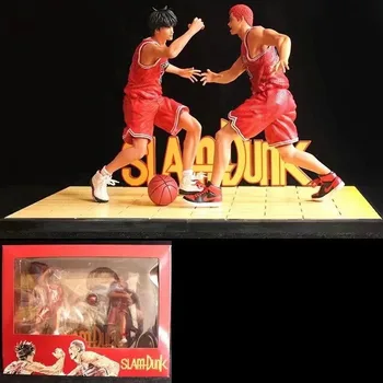 

32cm Japanese Anime Slam Dunk Hanamichi Sakuragi VS Rukawa Kaede Statue PVC Action Figure Collection Model Toys Doll Brinquedos