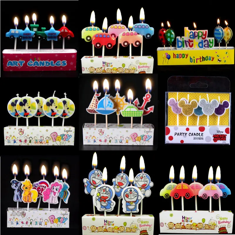 

1 set Happy Birthday Balloon Candles Mickey Minnie Birthday Party Candle Decoration Baby Shower Anniversary Candle Supplies DIY