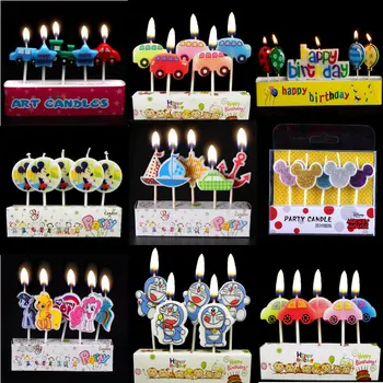 

1 set Happy Birthday Balloon Candles Mickey Minnie Birthday Party Candle Decoration Baby Shower Anniversary Candle Supplies DIY
