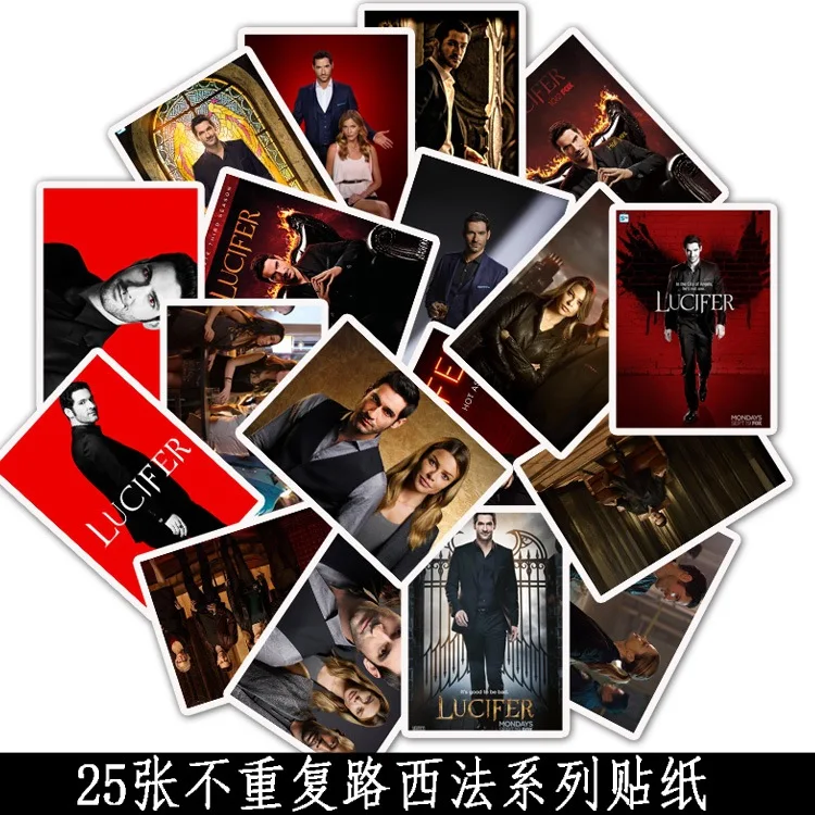

25 Pcs/Lot Custom Stickers Papelaria Lucifer Season Automobiles Stationery Sticker Waterproof Removable Not Repeated TZ120D