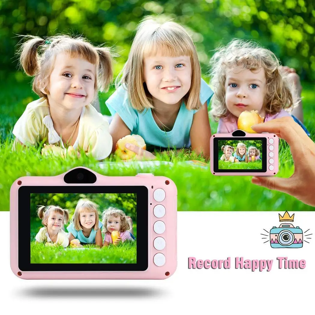  High Definition Creative Dual Camera Mini Children 400 mAh 32GB Camera 5V/1A Educational Toys Blue/