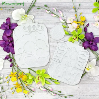 

3Pcs Ultimate Orchids Silicone Moulds Veiner Set Fondant Cake Decorating Tools Cake Mold Resin Mold Cookie Handmade Clay Crafts