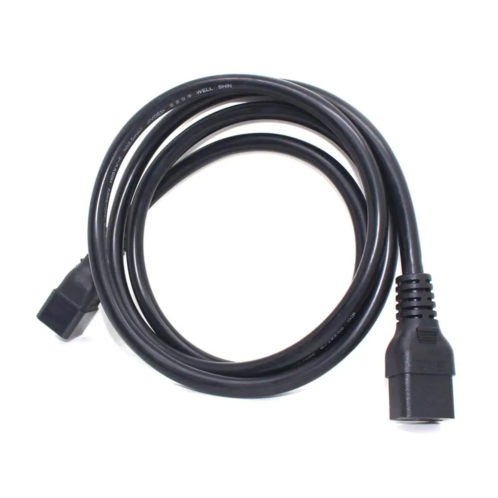 Прочный Удлинительный кабель PDU 3g2.5мм 2 м IEC 320 C19 C20 серверный шнур питания для