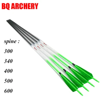 

6pcs Linkboy Archery Pure Carbon Arrows ID6.2mm Spine300 340 400 500 600 Compound Traditional Bow Hunting Shooting