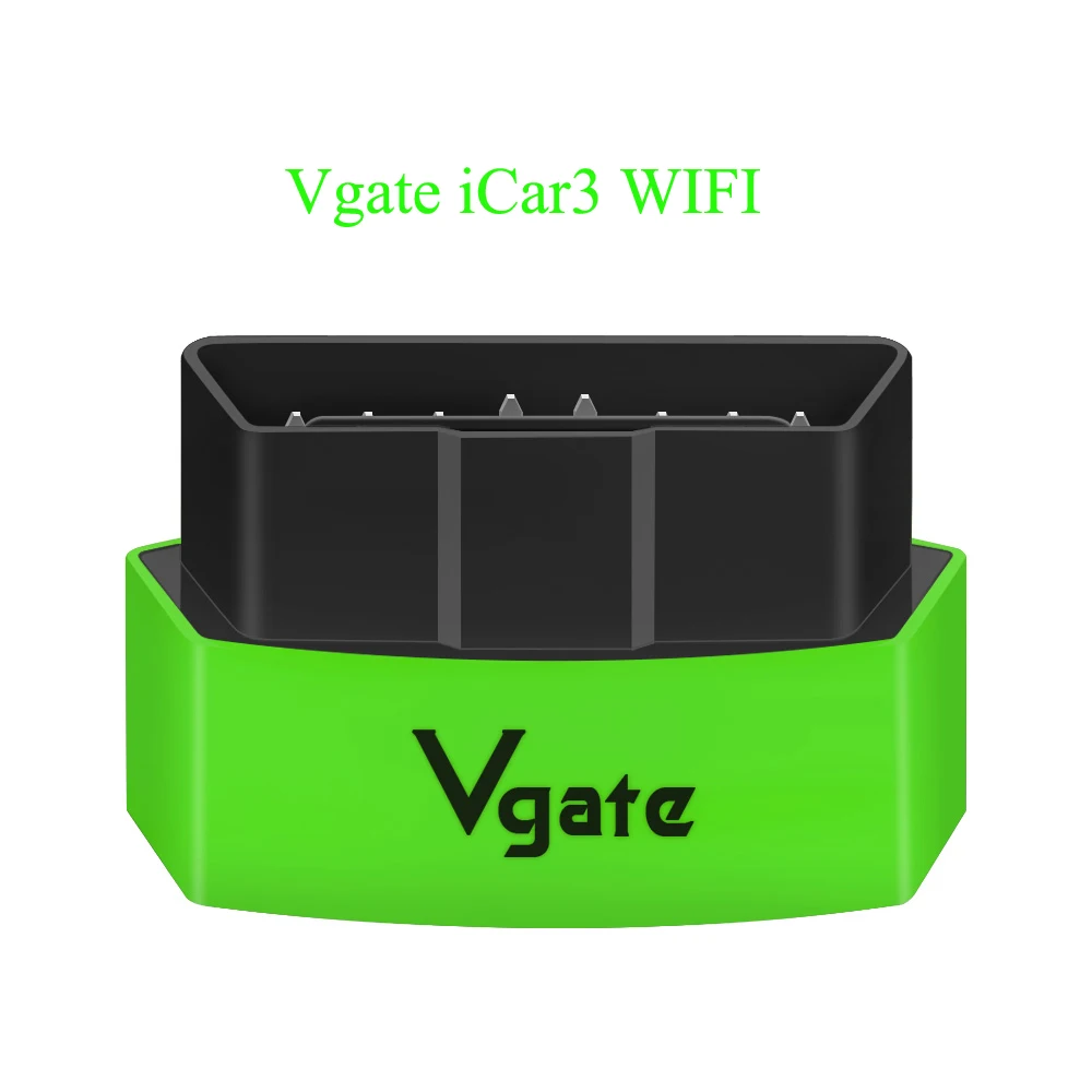 Vgate iCar Bluetooth 3,0/wifi OBD2 сканер для Android/IOS Авто Elm 327 Автомобильный диагностический инструмент ELM327 V2.1 Easydiag код ридер - Цвет: icar V2.1 WIFI Green