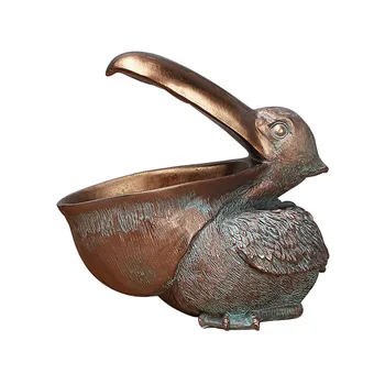 

New Hot Toucan Key Storage Figurine Pelican Statue Storage Basket Animals Birds Shape SMD66