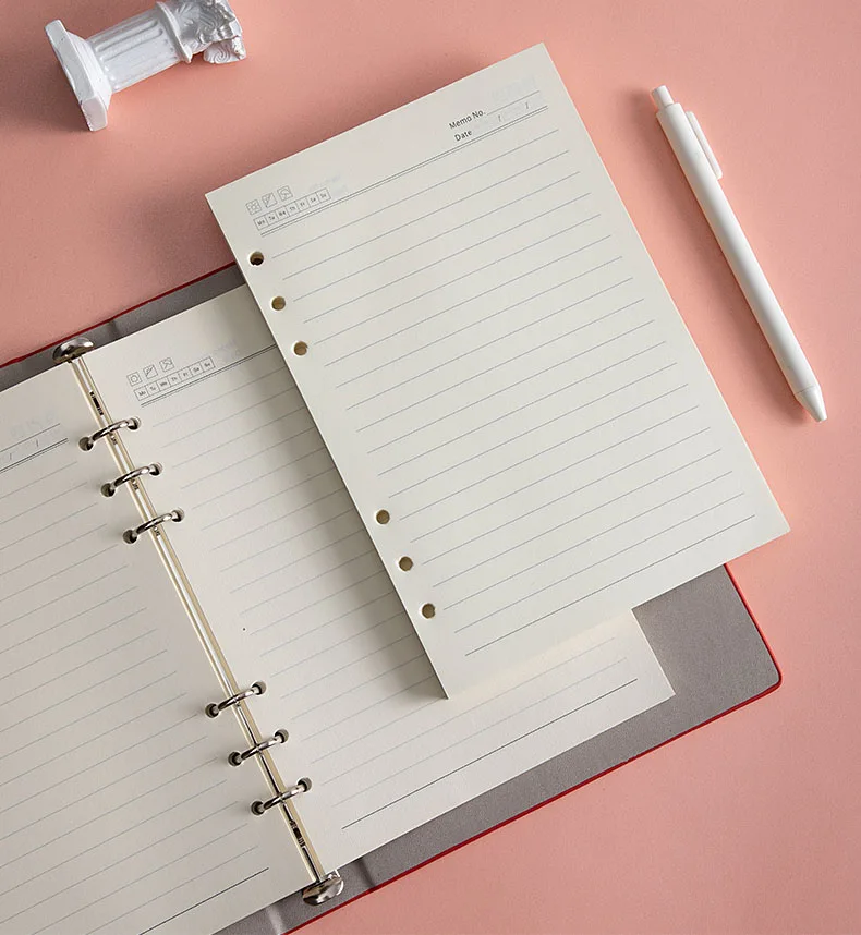 espiral fichário planejador notepad recarga capa dura