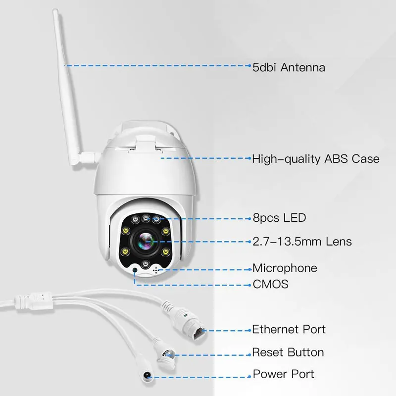 Горячая 1080P Wifi PTZ IP Камера уличная Беспроводная облачная камера для хранения 2MP 4X зум скорость купольная Авто слежение ИК дома Surveilance CCTV