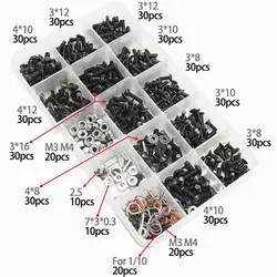 Screws Box Set for 1/10 HSP Traxxas TRX-4 TRX-6 Tamiya CFX MST HPI Kyosho D90 Scx10 D110 AXIAL D110 Remote Control RC Car Parts