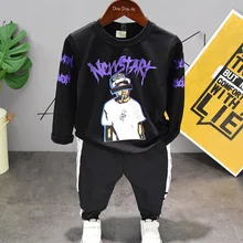 Комплект из 2 предметов; комплекты одежды для малышей; повседневная одежда с героями мультфильмов; комплекты одежды для маленьких мальчиков; детская футболка и спортивные штаны; Спортивный костюм для детей 2-6 лет