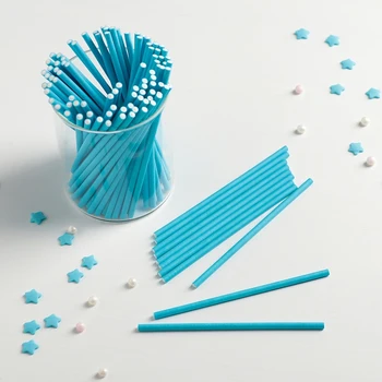 

Sticks for keypops 10 × 0.2 cm, 100 pcs, blue
